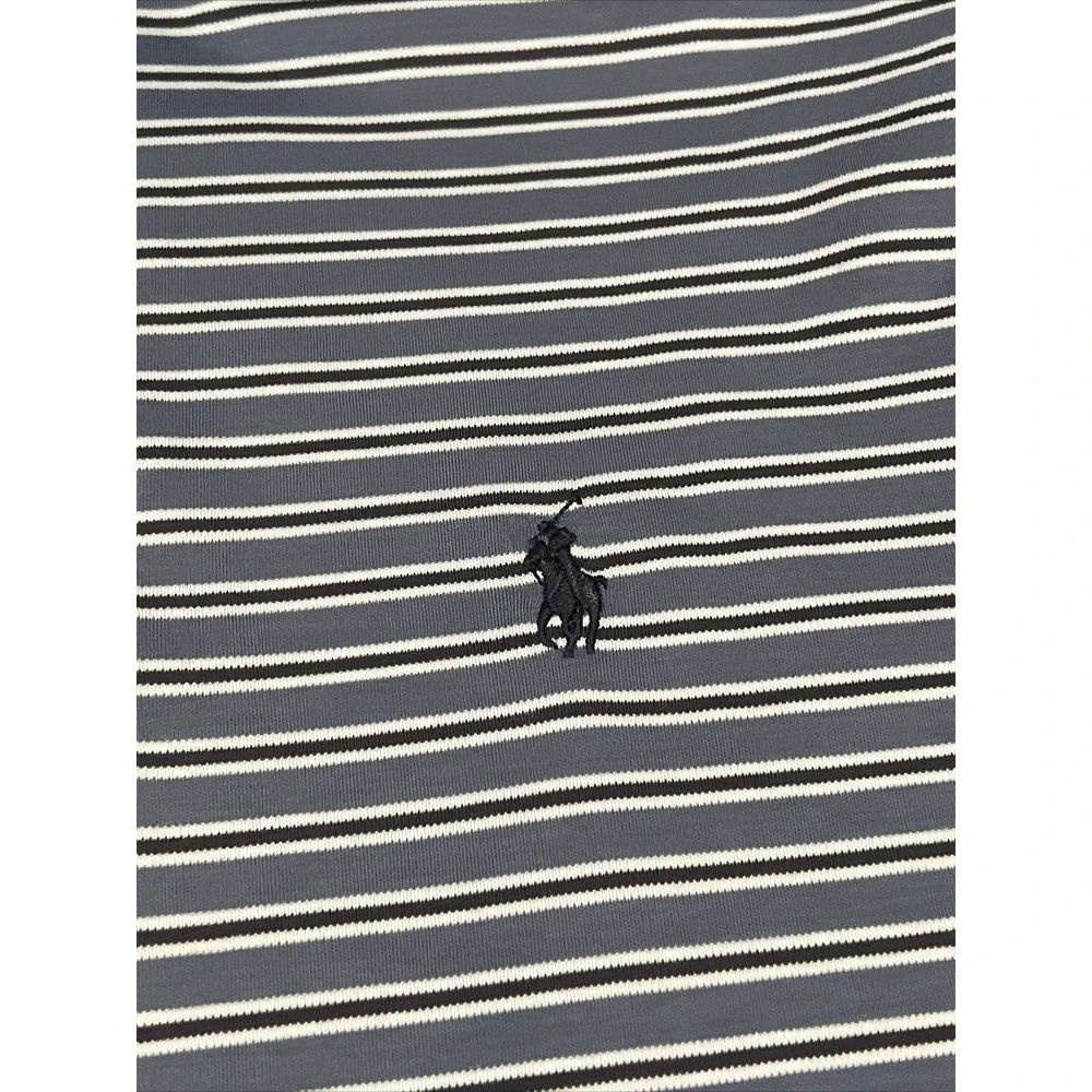 RALPH LAUREN Men's Blue Quarter Button Polo T-Shirt Size SP Great!!